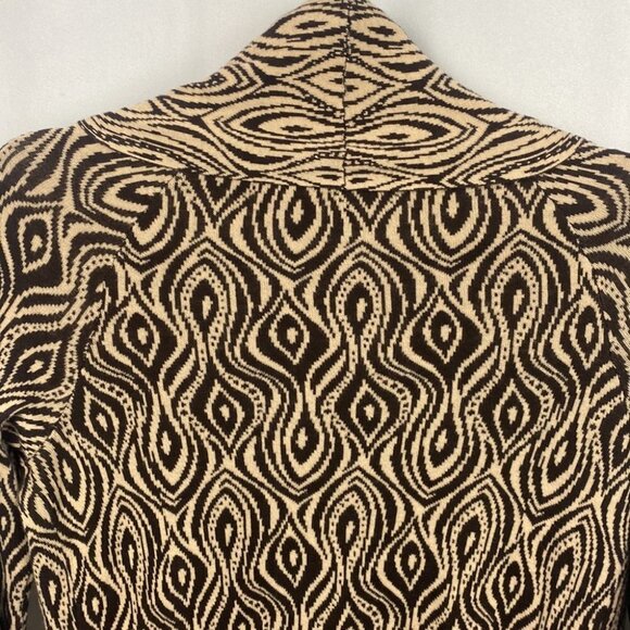 Anthropologie Moth The Eyes Have It Open Abstract Cardigan - Brown - Size Small - Picture 10 of 10
